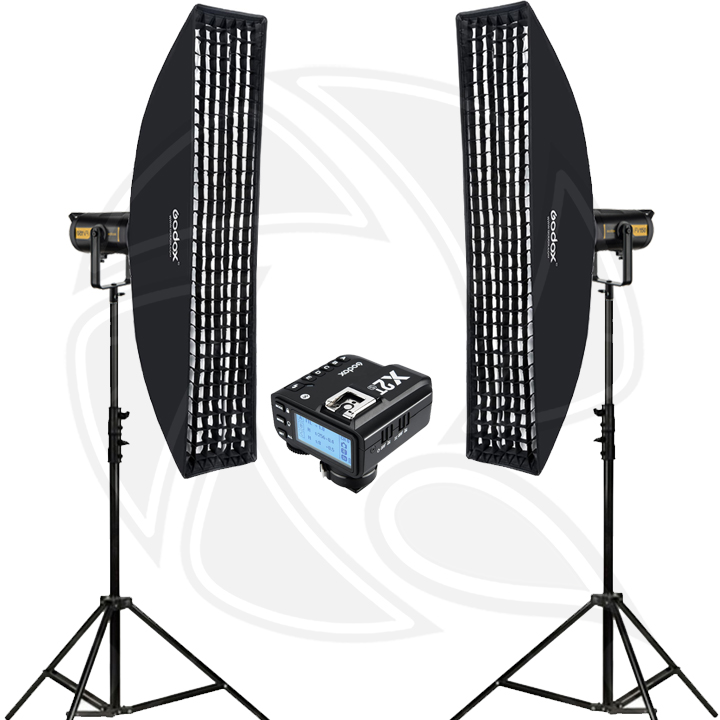 QPS- GODOX FV150 High Speed Sync Flash/Daylight LED Monolight with Softbox 35x160cm 2Kit for Sony