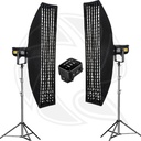 QPS- GODOX FV150 High Speed Sync Flash/Daylight LED Monolight with Sofrbox 35x140cm 2Kit for Sony