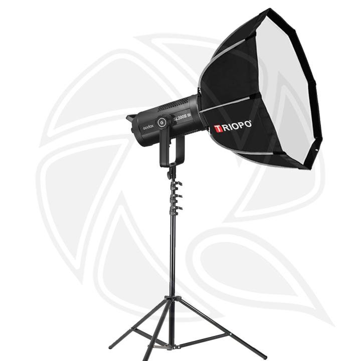 QPS-SL200III  LED Video Light with 90cm SoftBox &amp; Light Stand 1Kit 