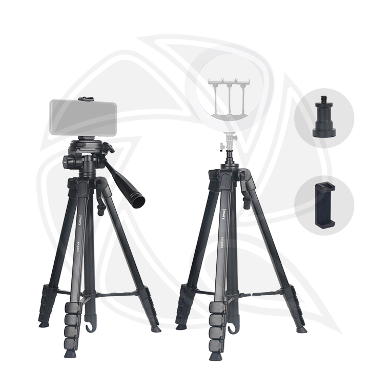 JMARY KP2201 Tripod 170cm with Pan Head and Ring Light Head with phone holder 