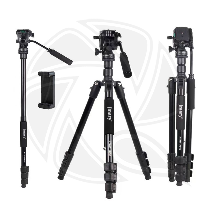 JMARY KT285-NB50 Professional Tripod 175cm with Ball Head &amp;Mobile Holder