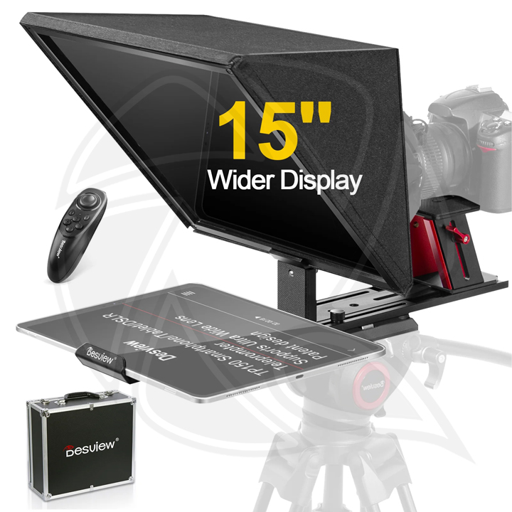 DESVIEW TP150 (38cm ) Portable Teleprompter for Camera