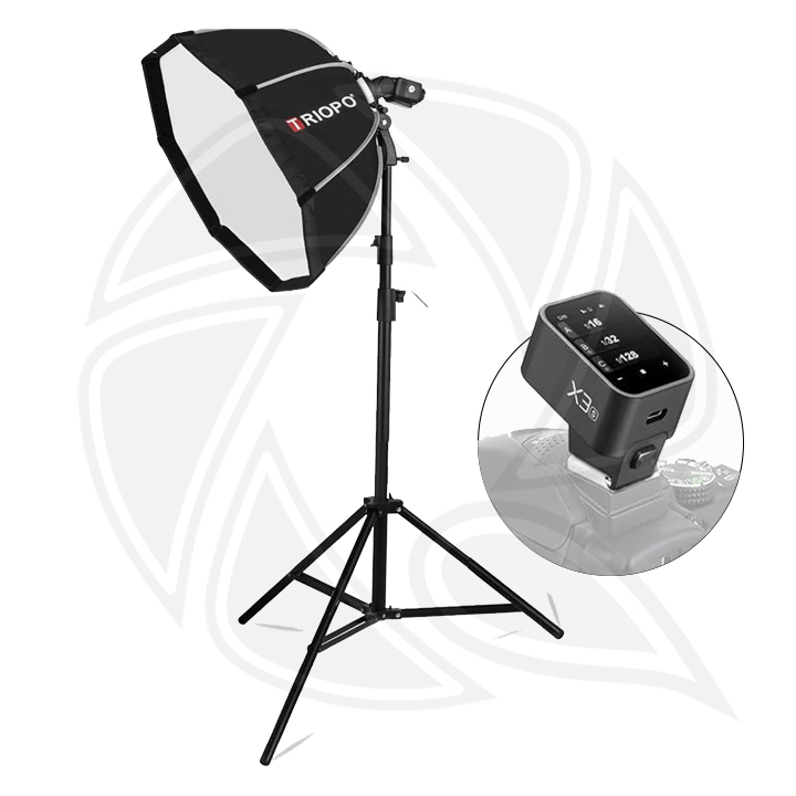 QPS- GODOX V860III Speed lite with 90cm SoftBox &amp; Trigger &amp;Light Stand for Canon