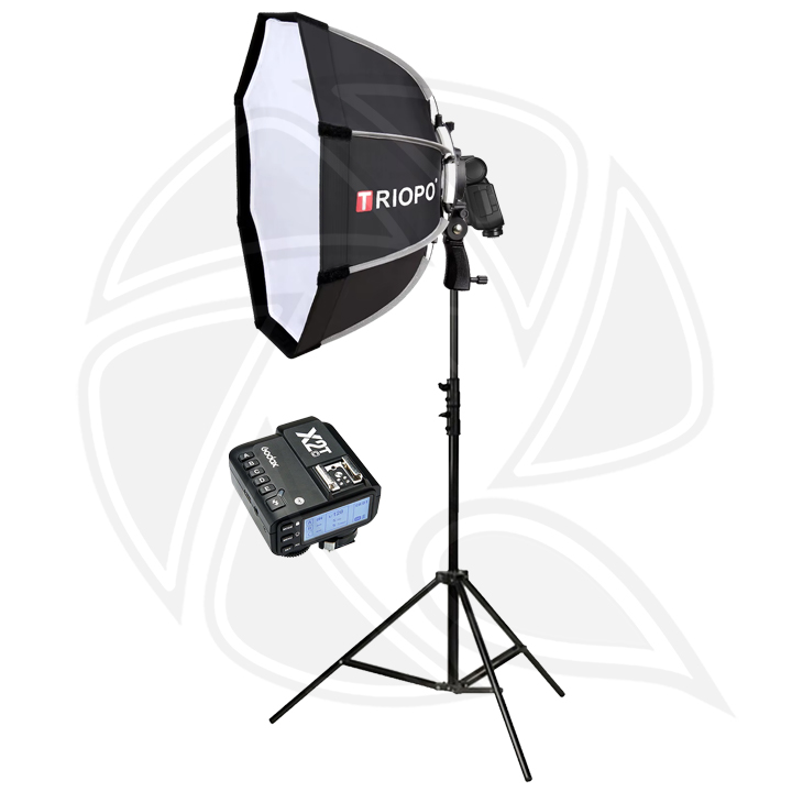 QPS- GODOX V860III Speed lite with 90cm SoftBox &amp; Trigger &amp;Light Stand for NIKON