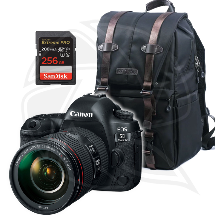 CANON CAMERA 5D MARK IV 24-105L F4 IS II USM with Memory Card &amp; BackBag 