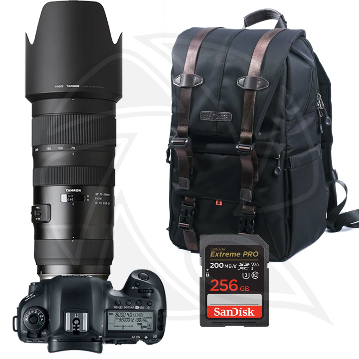 CANON CAMERA 5D MARK IV with Tamron Lens 70-200mm F/2.8 Di VC USD G2 &amp;Memory Card &amp; BackBag