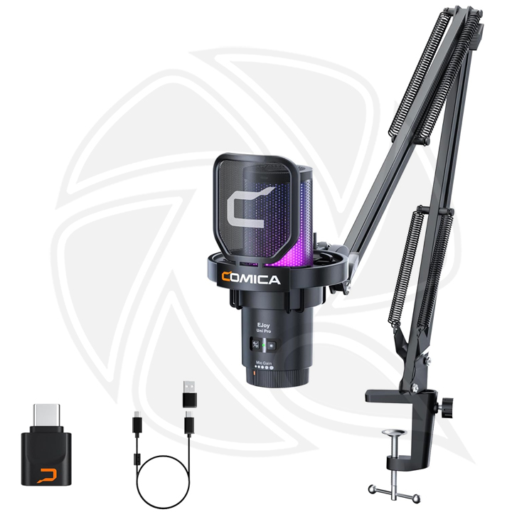 COMICA EJOY UNI PRO (A) RGB Cardioid Condenser Wireless USB Microphone
