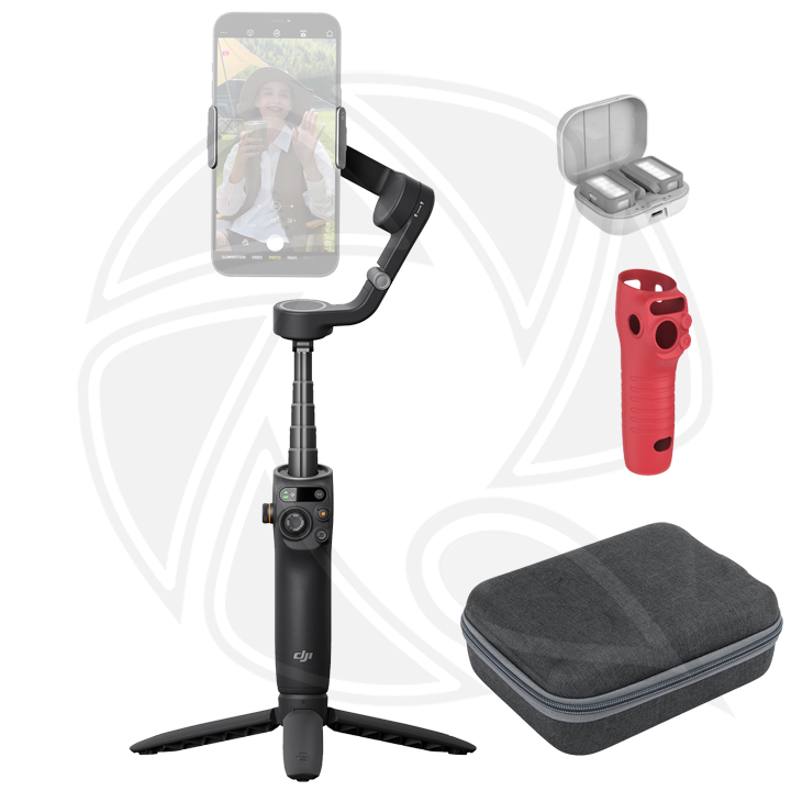 QPS-DJI OSMO MOBILE 6 Smartphone Gimbal Stabilizer with Accessories 