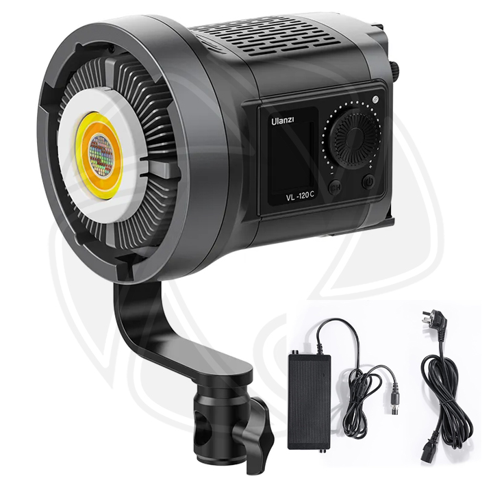 Ulanzi VL120BI 120W Bi-color V-Mount Video Light with Plug DC Power Adapter Cable