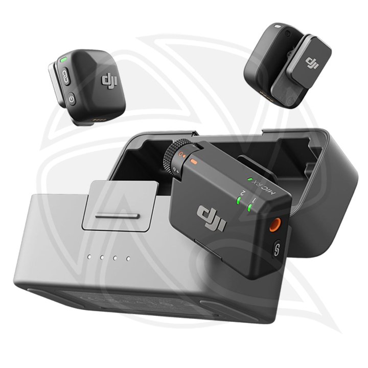 DJI MIC MINI Wireless Microphone 2PERSONES Internal Recording  for Type c, Camera (Neck mic. Wireless)