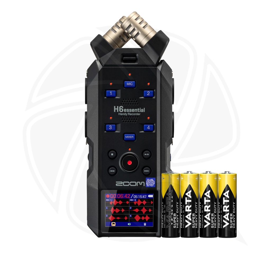 ZOOM H6 essential Handy Record 6Track Recorder for Creator 32-Bit with Battery