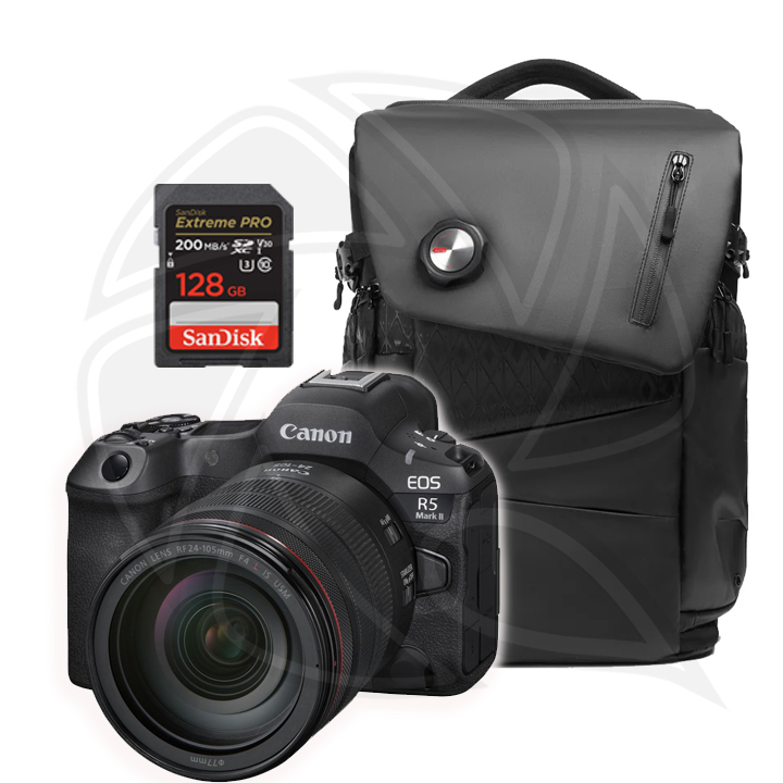 CANON EOS R5 II BODY Mirrorless Camera with RF 24-105MM F4L IS USM&amp; Memory Card &amp; Bag