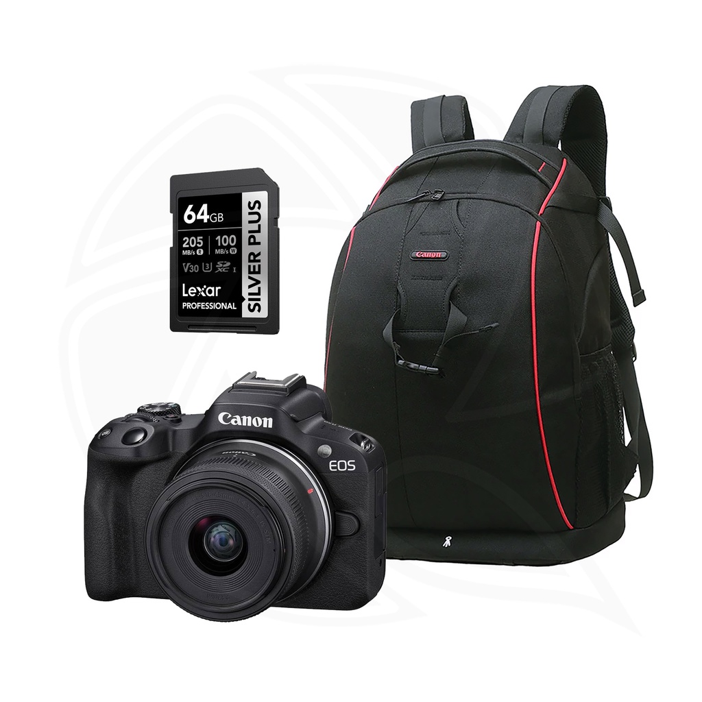 CANON CANONEOS R50 RF-S18-45mm F4.5-6.3 IS STM Lens Kit&amp; Memory Card &amp;  Shoulder Bag