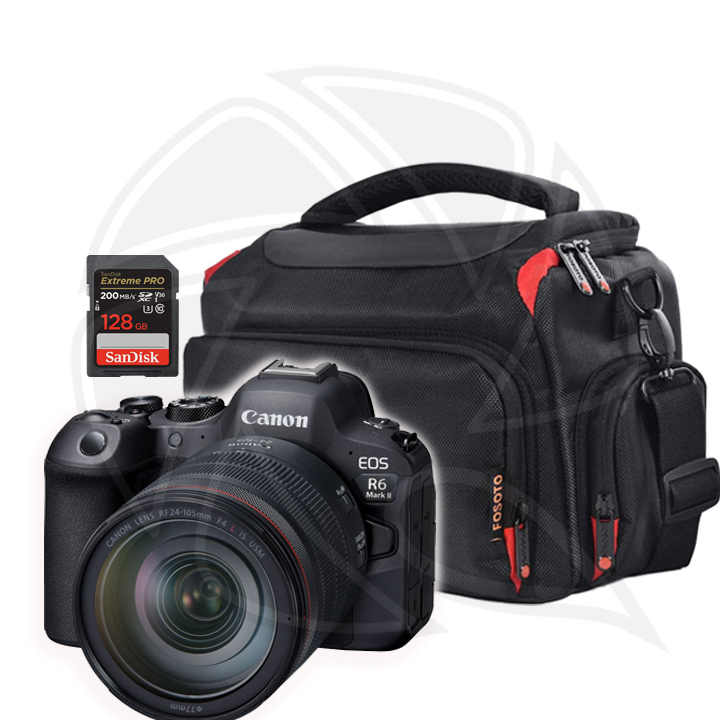 CANON EOS R6 II Mirrorless Camera RF 24-105 F4L IS USM&amp; Memory Card &amp;  Shoulder Bag