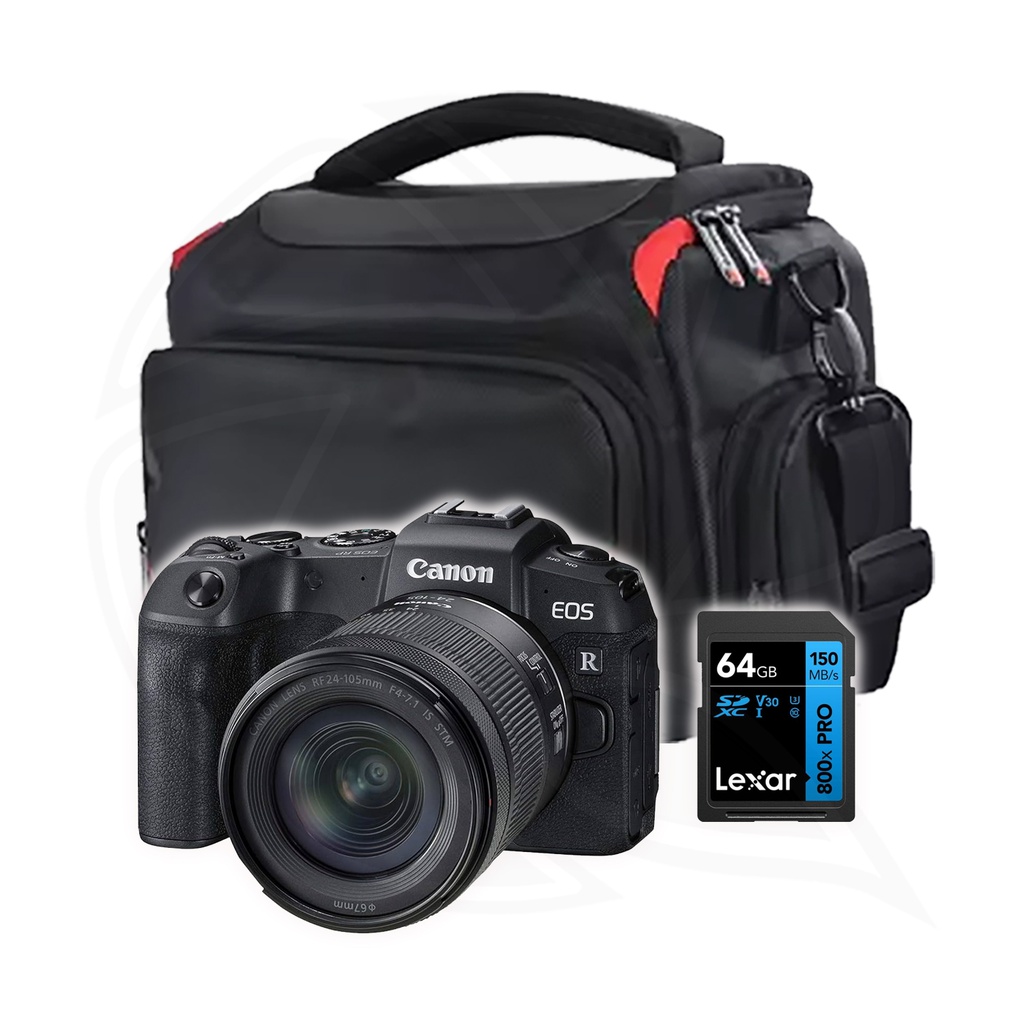 CANON EOS RP Full Frame Mirrorless Body with RF 24-105mm f4-7.1 IS STM with Memory Card &amp; Backpack Bag