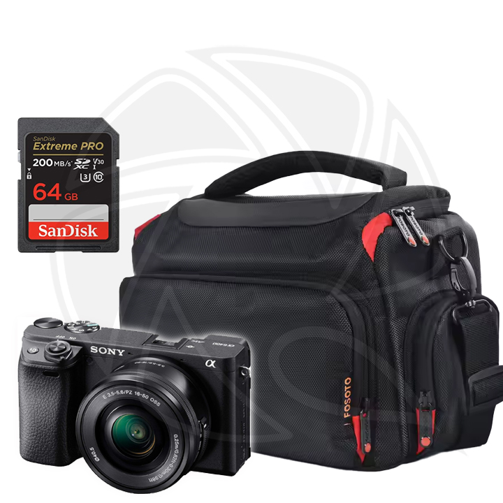 SONY Alpha a6400 Mirrorless Digital Camera with 16-50mm Lens  with Memory Card&amp;Bag 