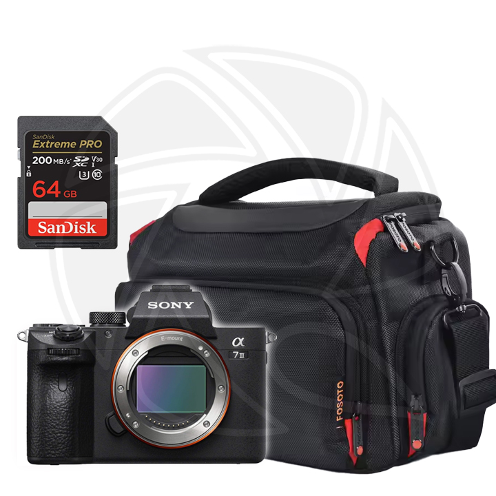 SONY Alpha a7III Mirrorless Digital Camera (Body Only) with Memory Card &amp; Bag