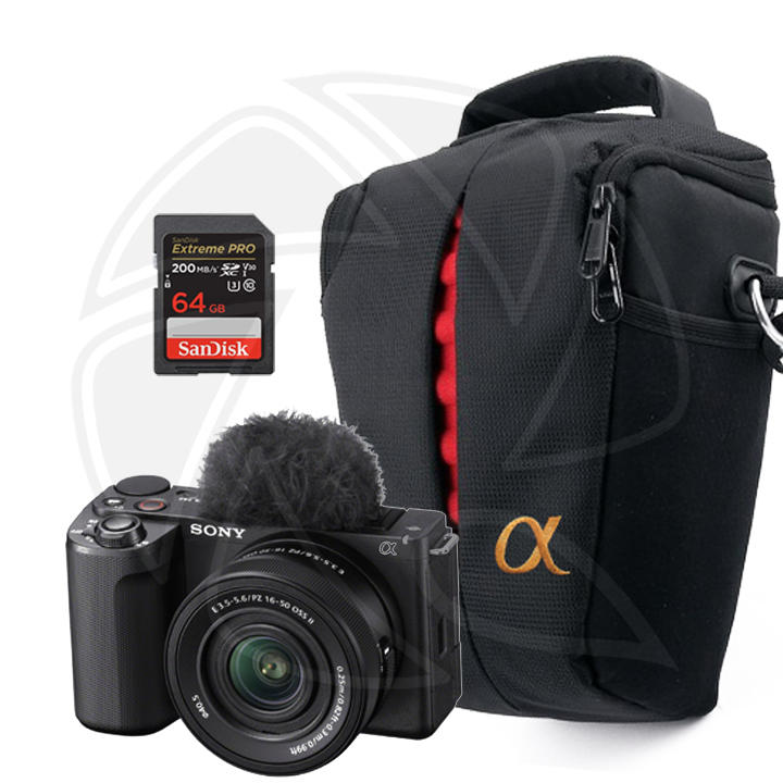 Sony ZV-E10 II Mirrorless Camera with 16-50mm Lens&amp; Memory Card&amp; Conical Bag