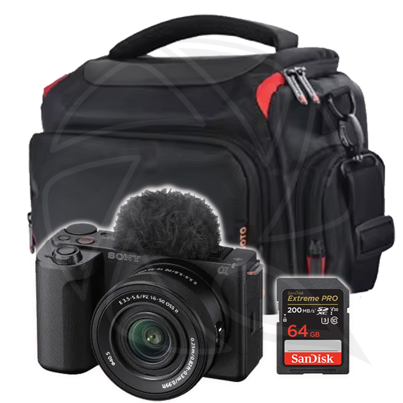 Sony ZV-E10 II Mirrorless Camera with 16-50mm Lens&amp; Memory Card&amp; Shoulder Bag