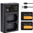 KF28.0016  NP-FZ100 2 Pack Battery and Dual Slot Battery Charger Type-C  for Sony Alpha