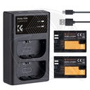 KF28.0021 LP-E6NH 2 Pack Battery and  Dual Slot Battery Charger Type-C  for Canon EOS