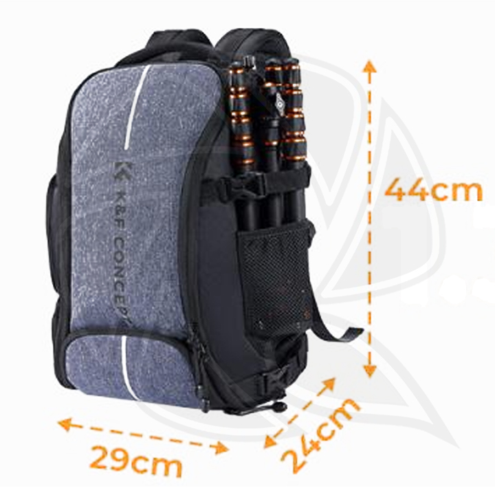 KF13.164 Concept Camera Backpack 25L Large Capacity Camera Bag for Photographers with Raincover Camera Case with 15.6 Inch Laptop Compartment - Backpack 25L Nature Wander 17x29x44cm