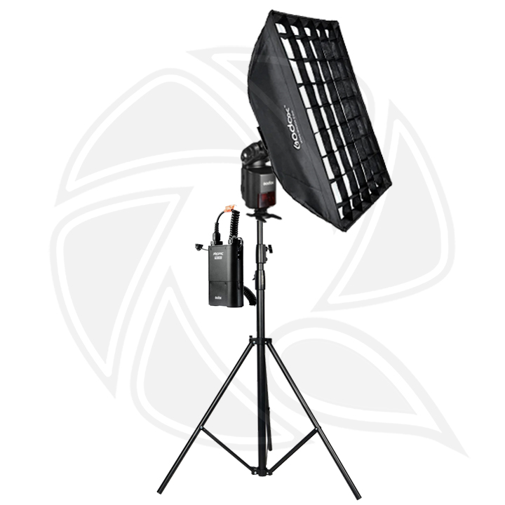 QPS- AD360II(C) Speed Light &amp; SOFTBOX 60x90cm