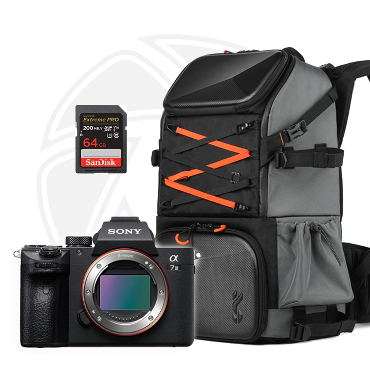 SONY Alpha a7III Mirrorless Digital Camera (Body Only) with Memory Card &amp; Bag &amp; Battery Grip