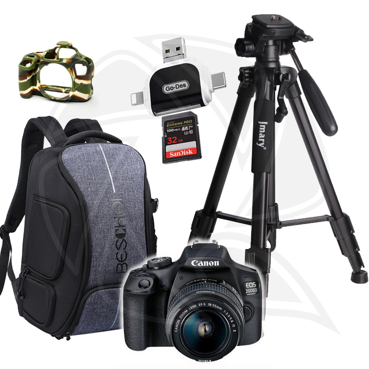 CANON CAMERA EOS 2000D EF-S 18-55mm III with Professional Accessories