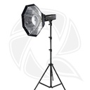 QPS- AD200Pro II TTL 200W Pocket Flash kit with Silver Folding Beauty Dish 48cm