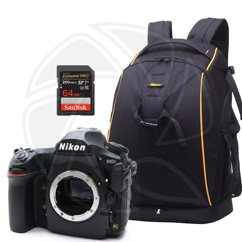 Nikon D850 DSLR Camera (Body Only) with Memory card, Backbag