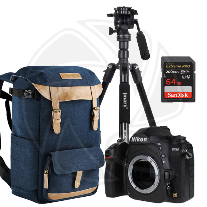 Nikon D780 DSLR Camera (Body Only) with Memory card, Backbag, Stand