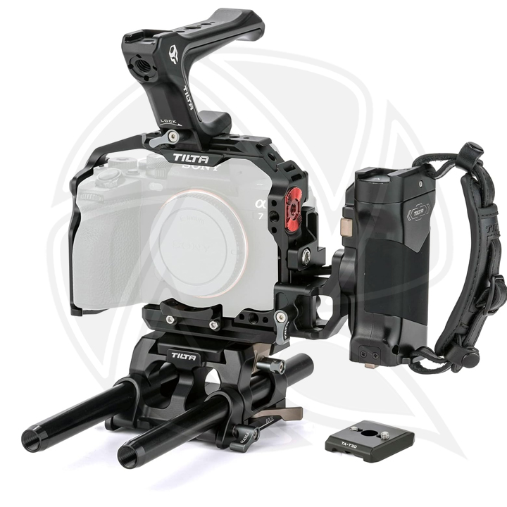 Tilta Camera Cage for Sony a7IV Pro Kit( a1, a7SIII, a7RIV, a7RV, a7III, aRIII, A9) – Black - Black TA-T30-B-B