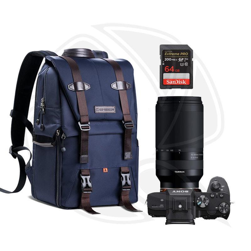 SONY Alpha a7III Mirrorless Digital Camera (Body Only) with 70-300mm f/4.5-6.3 Di III RXD Lens &amp; prof. Accessories