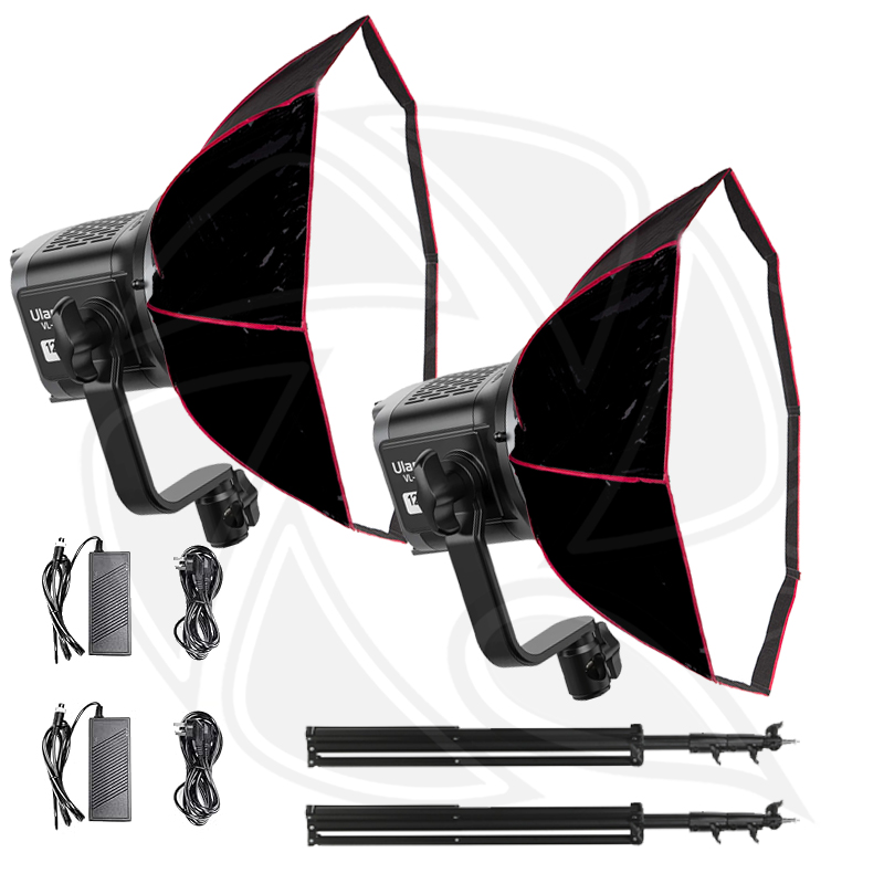 QPS-ULANZI VL120C 120W RGB Video Light with SoftBox 90cm &amp;Light Stand 2kit