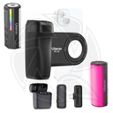 QPS- MA35 Camera Shutter and Grip with RGB Light &amp; Wireless Lavalier Microphone for Type C Mobile