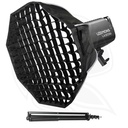 QPS- Godox LA300Bi LITEMONS Full/Bi-color LED Light with softbox 120cm &amp;Light stand