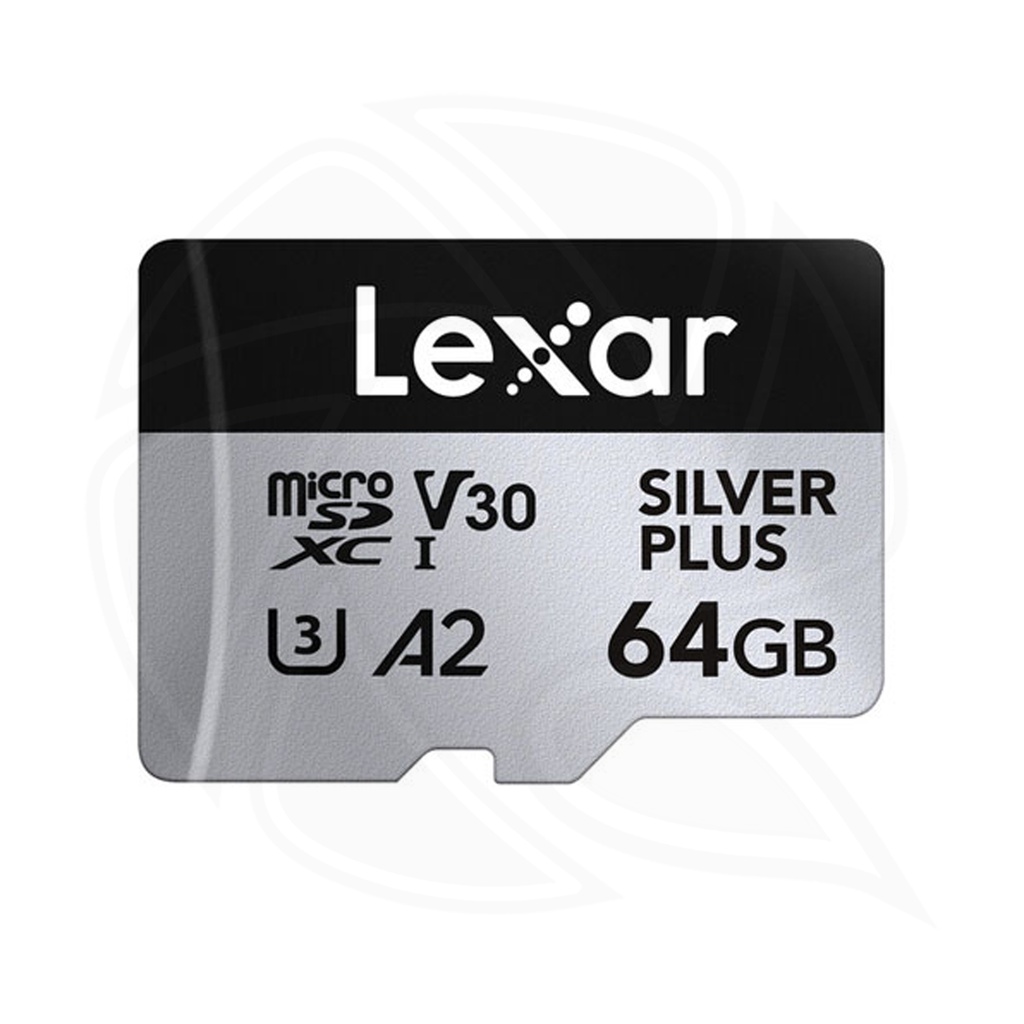 LEXAR 64GB Professional SILVER PLUS microSDXC™ UHS-I cards, up to 205MB/s read C10 V30 U3 (LMSSIPL064G-BNANG)