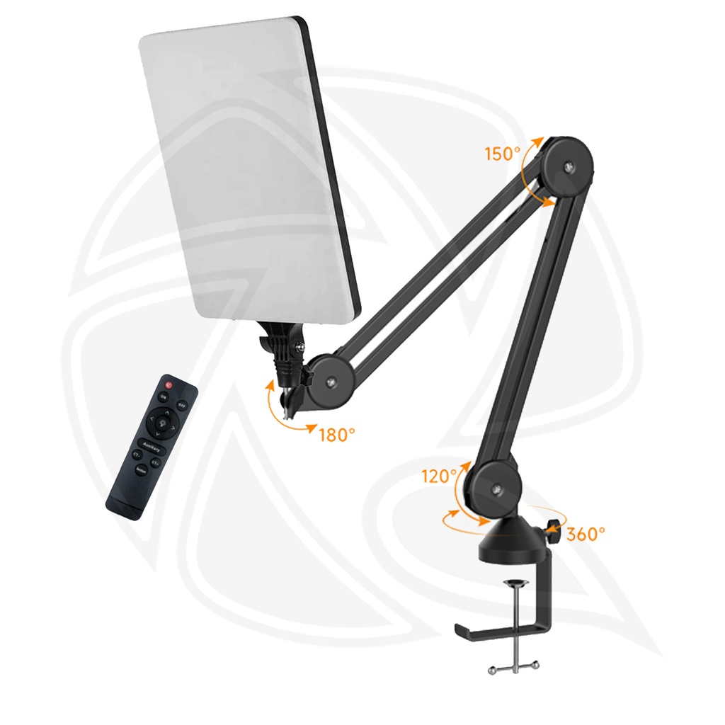 QPS-Led Light RL-19 Bi Color (70w) with Remote Control &amp;Boom Arm Mic Stand