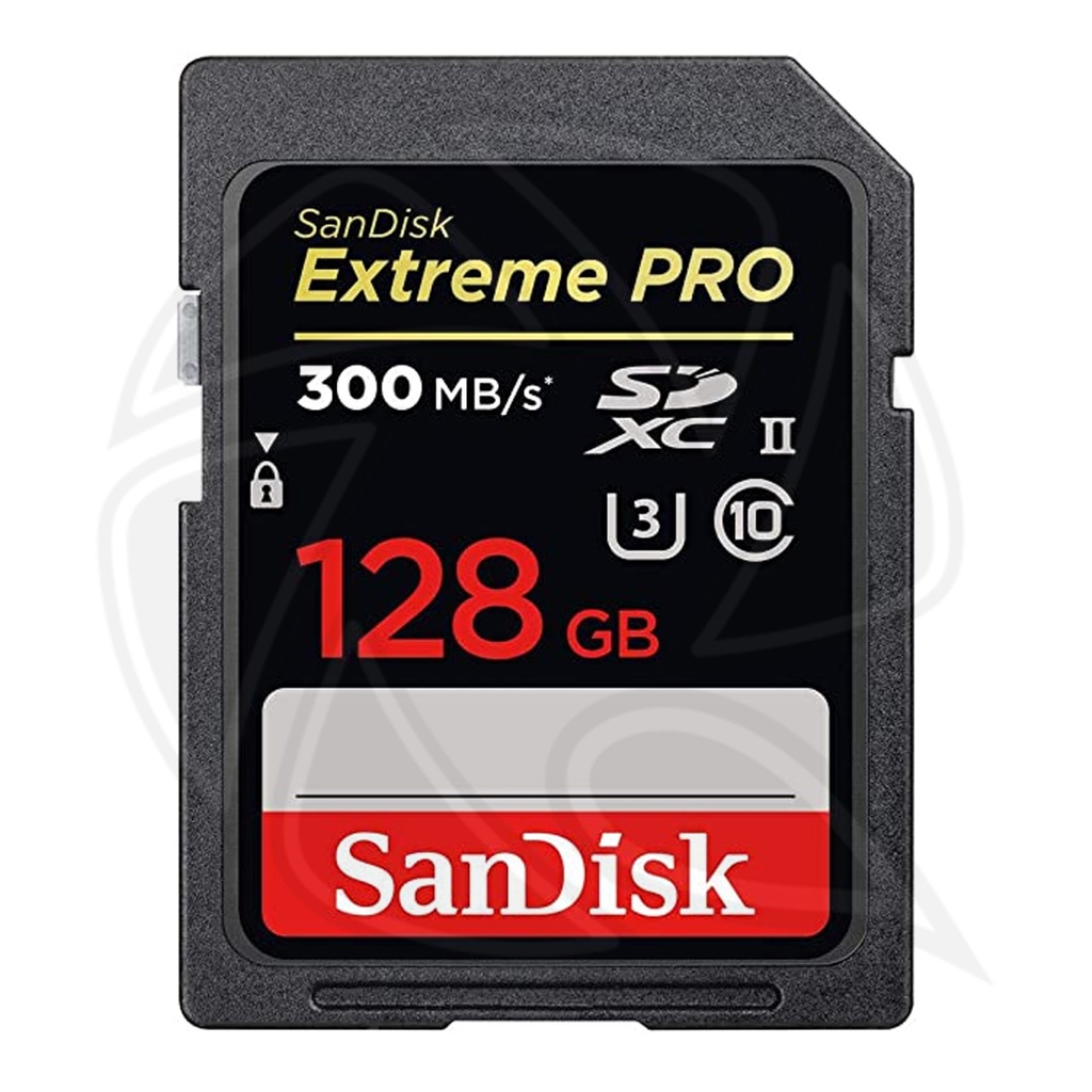 SANDISK Extreme Pro 128GB 300MB/S  SDXC UHS-II card (4k/8k VIDEO)