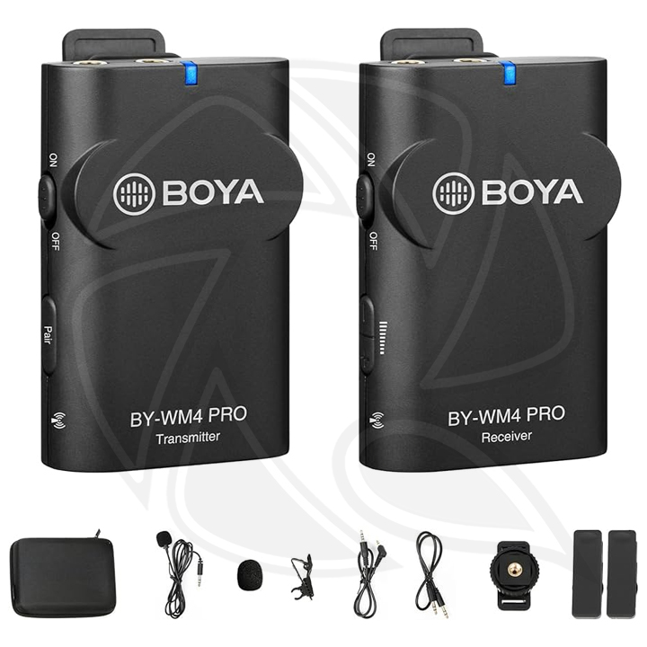 BOYA-BY-WM4 PRO K1 Digital Camera-Mount Wireless Omni Lavalier Microphone System (2.4 GHz) (Neck mic. Wireless)
