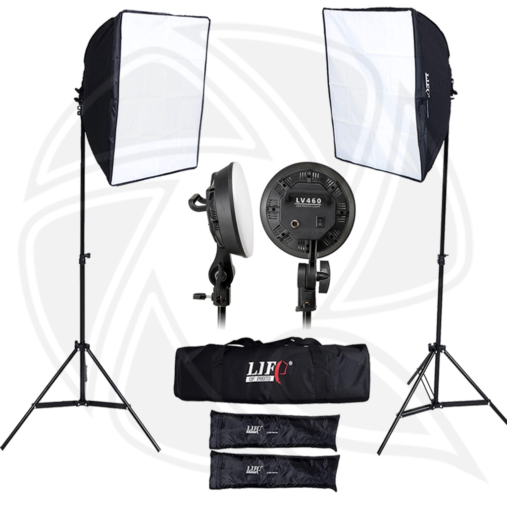 LIFE OF PHOTO LV-460 CONTINUES LIGHT with SOFT BOX  50x70cm 2KIT