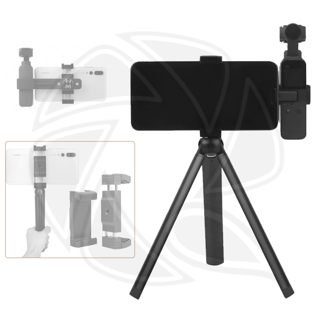 SUNNY LIFE SMARTPHONE FIXING CLAMP &amp; TRIPOD FOR OSMO POCKET- OP-ZJ057-D
