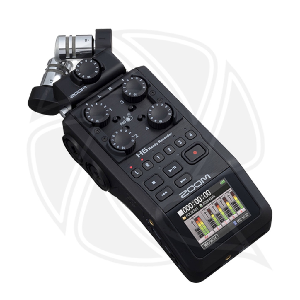 ZOOM H6- Portable Handy Recorder with Single Mic Capsule (Black)