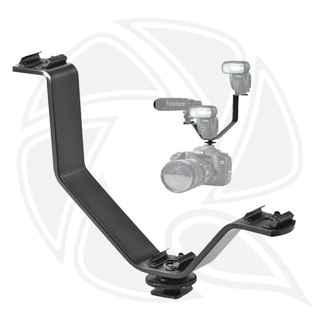 V-MOUNT Photography Photo Studio Camera Bracket Triple Shoe Bracket for Video Lights and Camera Accessories