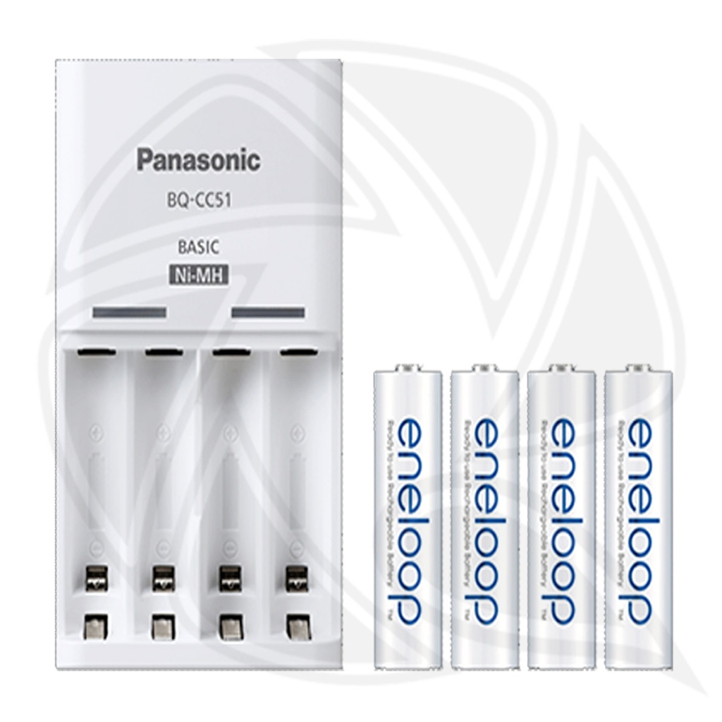  ENELOOP 4 AA 2000mah battery  + PANASONIC CHARGER BQ-CC51C