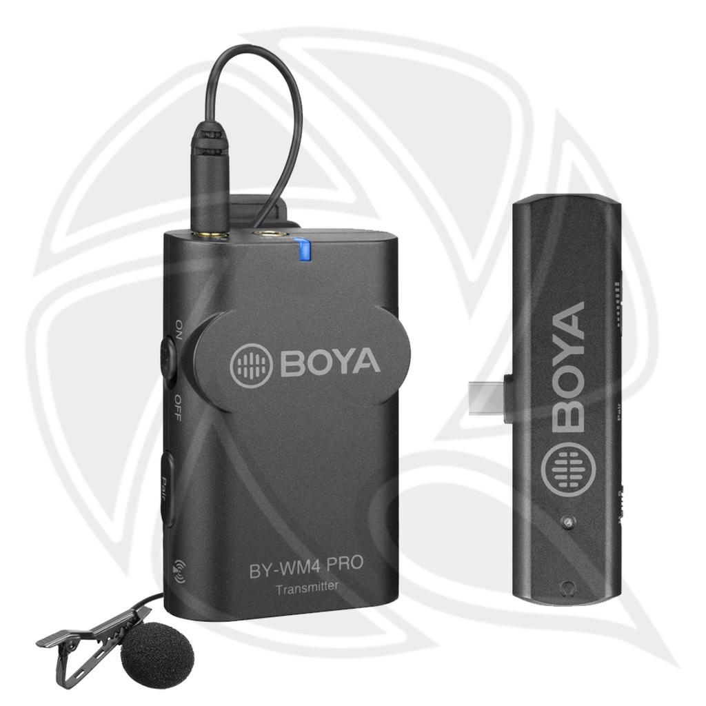 BOYA-BY-WM4 PRO -K5-2.4 GHz Wireless Microphone System For Android and other Type-C devices (Neck mic. Wireless)