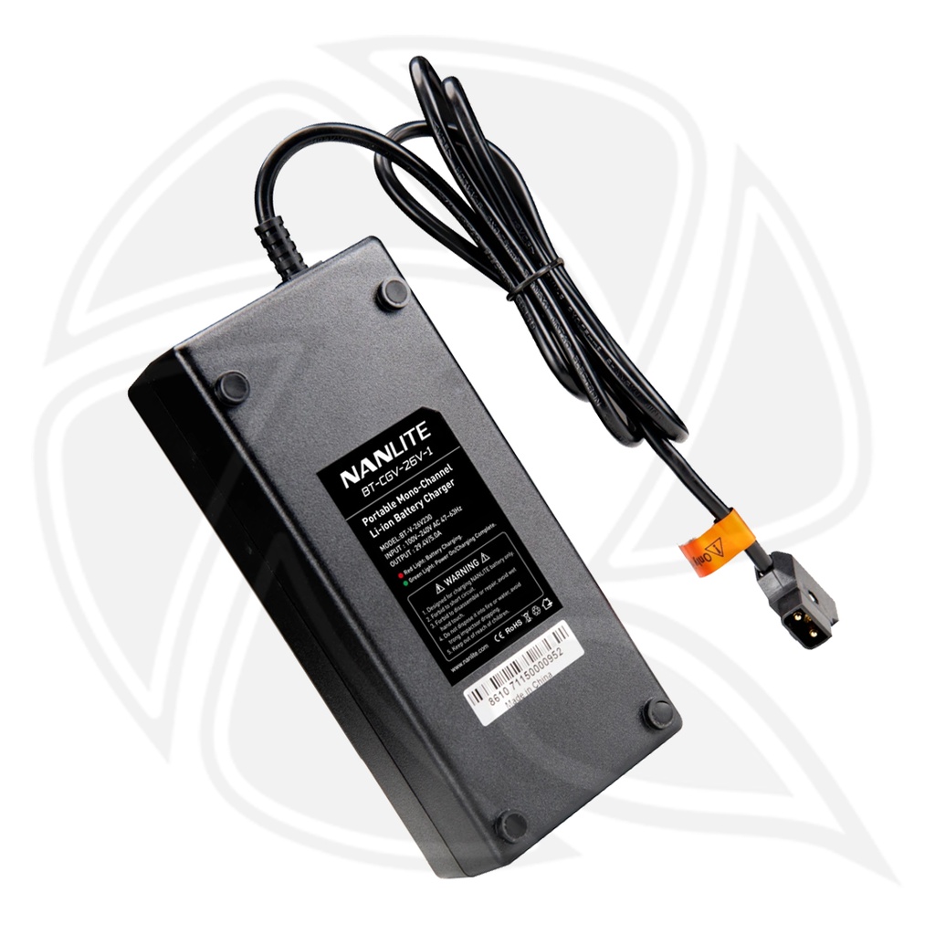 NANLITE BT-CGV-26V-1 V-Mount Battery Charger with D-Tap Output