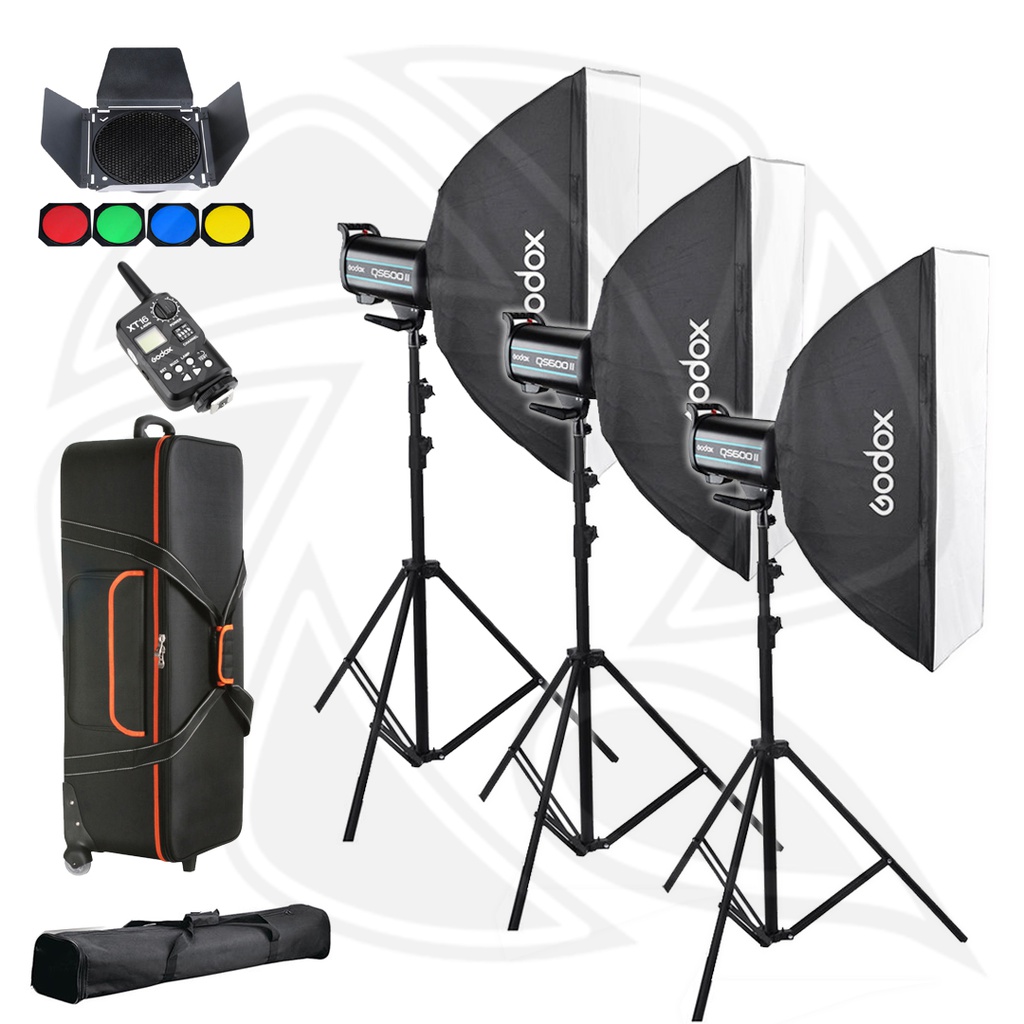 GODOX  QS600II-D 3KIT 3-Light Studio Flash Kit