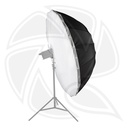 LIFE OF PHOTO AU48SH 100cm parabolic umbrella black/sliver &amp; diffuser